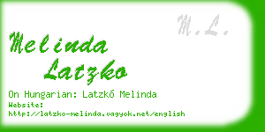 melinda latzko business card